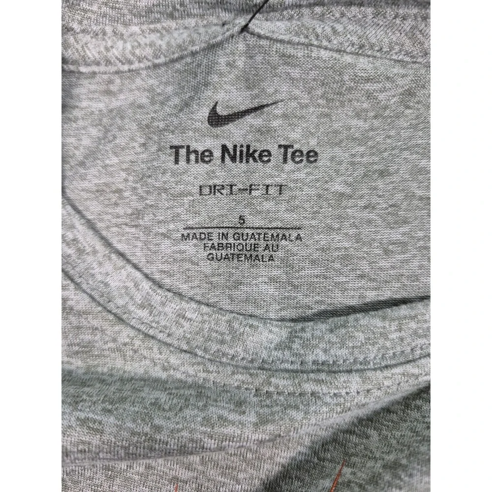 Nike Texas Longhorns Dri-FIT Kids Heather Gray Orange Graphic T-Shirt Size 5